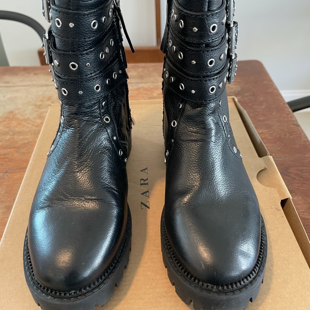 Zara kids biker boots